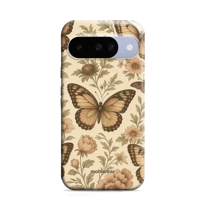 Husa rezistenta Mobiwear Elite Pro pentru Google Pixel 10, protectie dubla, culoare bej, design elegant