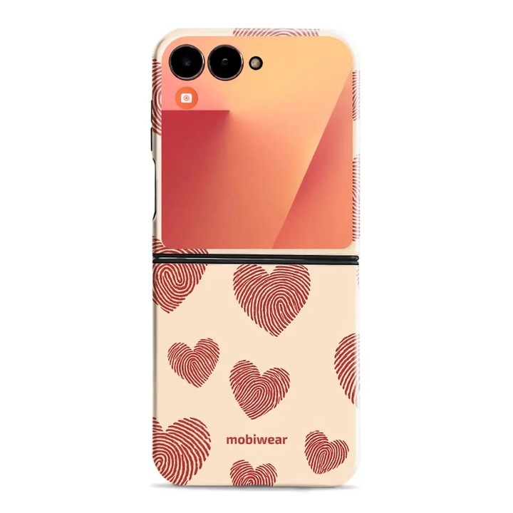 Husa telefon, Samsung Galaxy Z Flip 7, Mobiwear, rezistenta la socuri, design inima