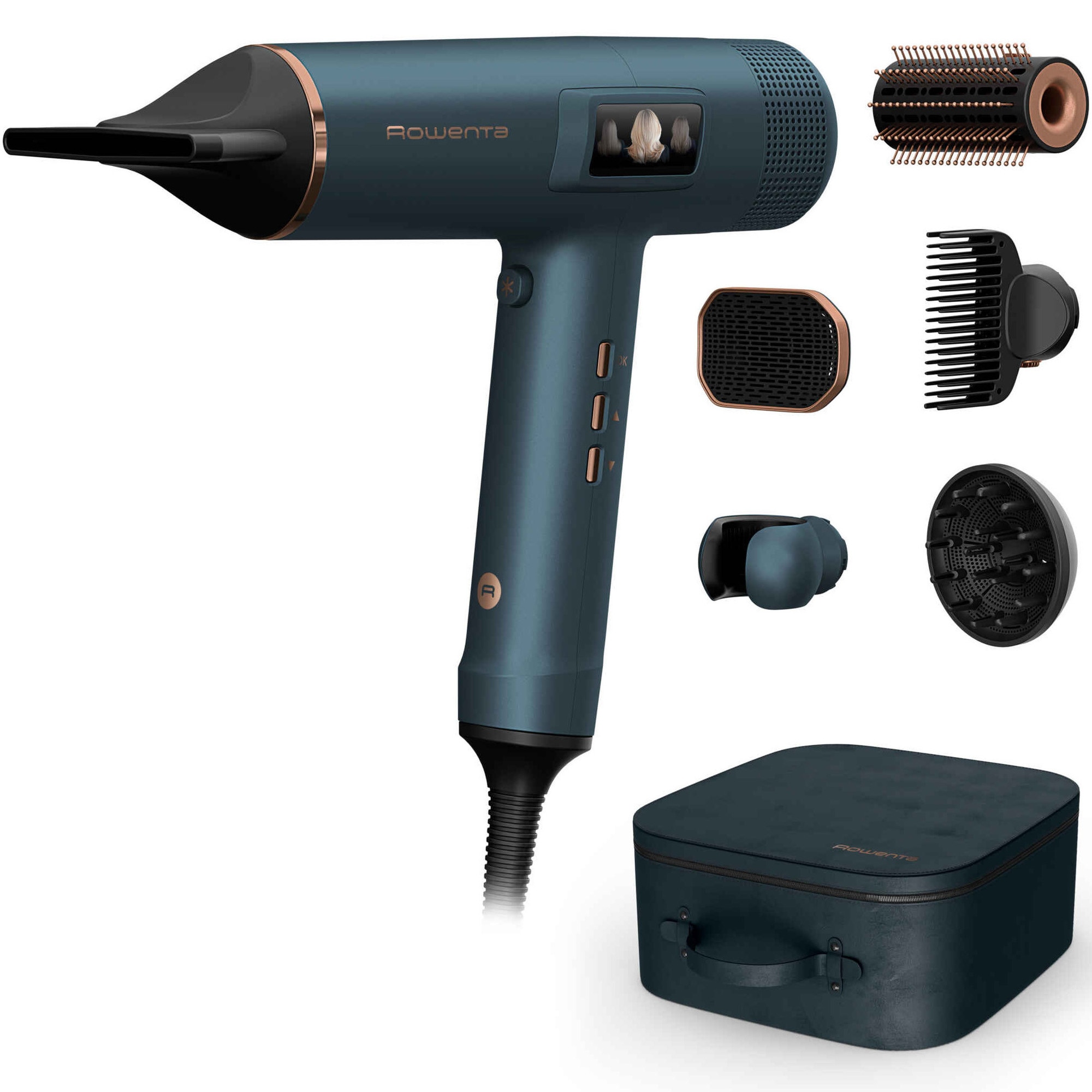 Uscator de par Rowenta Maestria For You HY9430E0, 1800W, 3 trepte de viteza si temperatura, concentrator Air Smooth Pro, accesoriu Root Lifter, difuzor pentru volum, generator de i