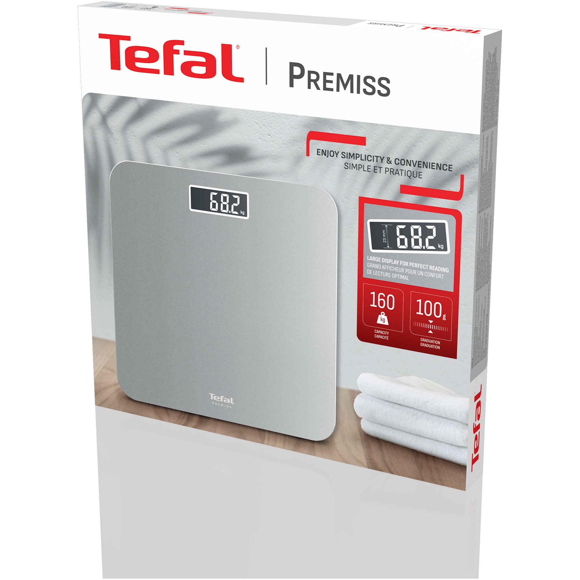 Cantar de baie Tefal Premiss PP1801V0, greutate maxima 160 kg