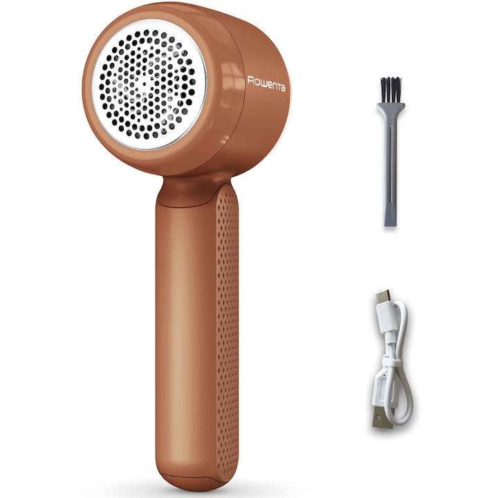 Уред за почистване на мъхчета Rowenta Easy Care JA8001E0, 60 минути автономност, Четка за почистване, USB-C кабел за зареждане, Ергономична дръжка, Теракота