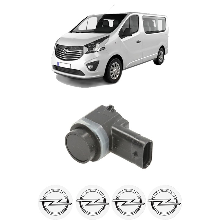 Senzor parcare OPEL VIVARO B Van (X82) din 2014-2019, pentru bara Fata, 4 Stickere auto OPEL
