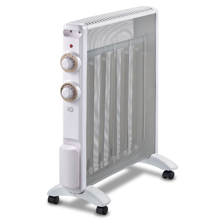 Convector de caldura IQ HT-1432, Protectie la supraincalzire, termostat reglabil, design cu roti pentru deplasare usoara