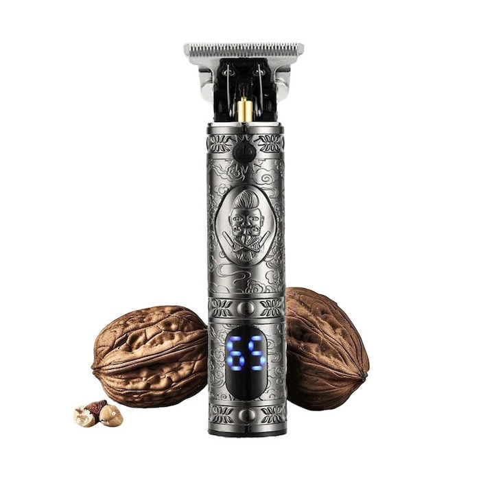Trimmer electric pentru barbati Profitstore, tehnologie SafeCut, inox, pentru corp si zona intima