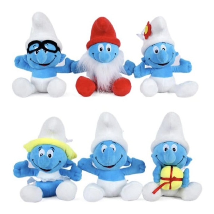 Set 6 Figurine de plus Strumf, MASHASHOP, multicolor, 19 cm