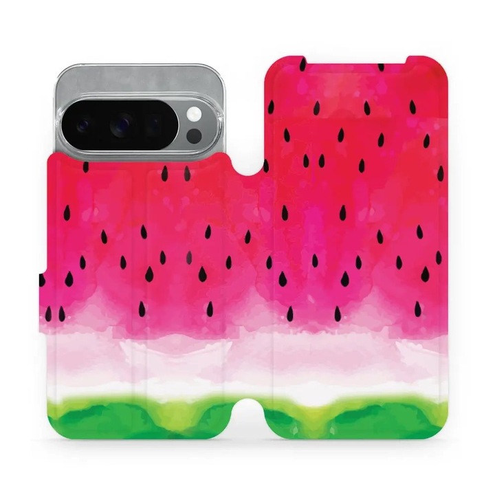 Husa flip Mobiwear pentru Google Pixel 10 Pro, rezistenta la socuri si zgarieturi, multicolor