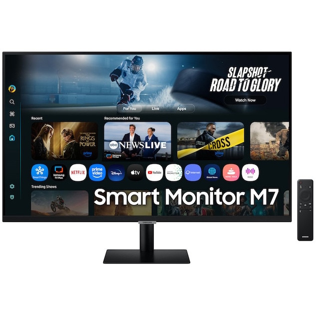 Monitor VA LED Samsung Smart, 32", 4K UHD (3840 x 2160), 60Hz, 4ms, HDMI/USB-C, Eye Saver, Flicker Free, Smart TV Apps, Negru