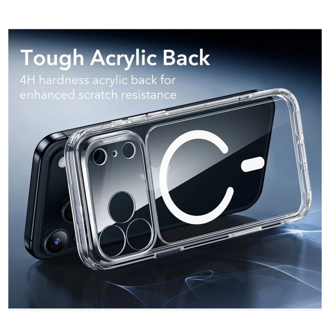 Husa ESR Classic HaloLock Compatibila Cu iPhone 17 Pro Max, Functie MagSafe, Protectie La Camera, Colturi Intarite, Clear