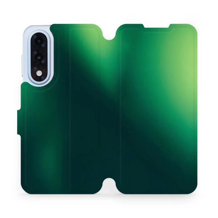 Флип калъф Mobiwear за OnePlus Nord CE5, зелен, устойчив на удари и надрасквания, 1 брой калъф