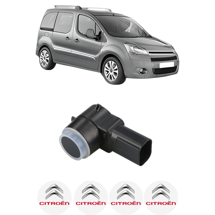 Senzor parcare CITROEN BERLINGO MULTISPACE (B9) din 2008-2021, pentru bara Fata Spate, 4 Stickere auto CITROEN