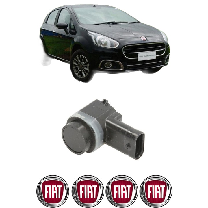 Senzor parcare FIAT PUNTO EVO (199_) din 2008-2014, pentru bara Fata, 4 Stickere auto FIAT