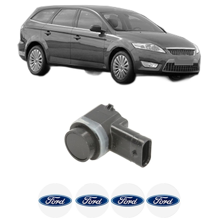 Senzor parcare FORD MONDEO IV Turnier (BA7) din 2007-2015, pentru bara Fata, 4 Stickere auto FORD