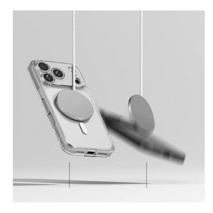 Husa Ringke Fusion MagSafe Pentru iPhone 17 Pro Max, Protectie la Camere, Colturi Intarite, Tehnologie MagSafe, Transparenta