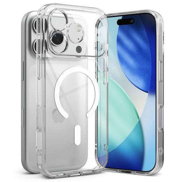 Husa Ringke Fusion MagSafe Pentru iPhone 17 Pro Max, Protectie la Camere, Colturi Intarite, Tehnologie MagSafe, Transparenta