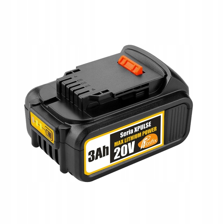 Acumulator 20V 3Ah Max Lithium Power, indicator LED, compatibil cu Dewalt