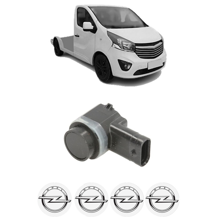 Senzor parcare OPEL VIVARO B Platform/Chassis (X82) din 2014-2019, pentru bara Fata, 4 Stickere auto OPEL