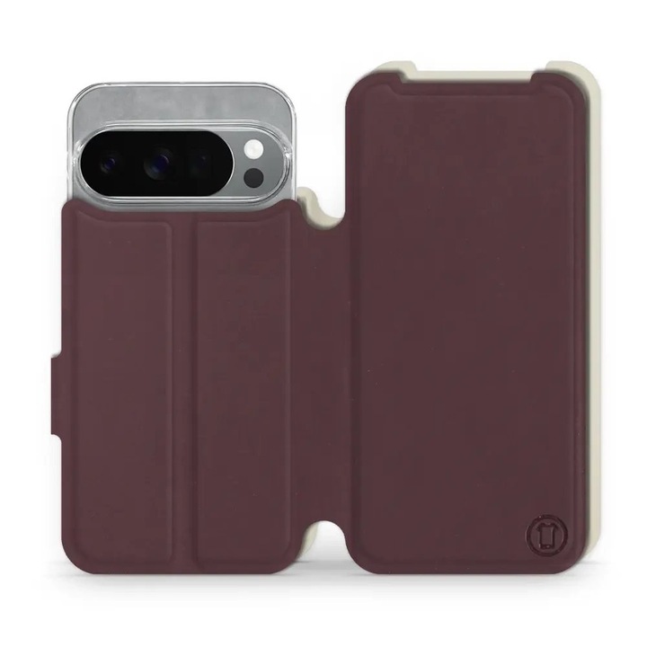 Husa flip Mobiwear pentru Google Pixel 10 Pro, rosie, design elegant, rezistenta la socuri si zgarieturi