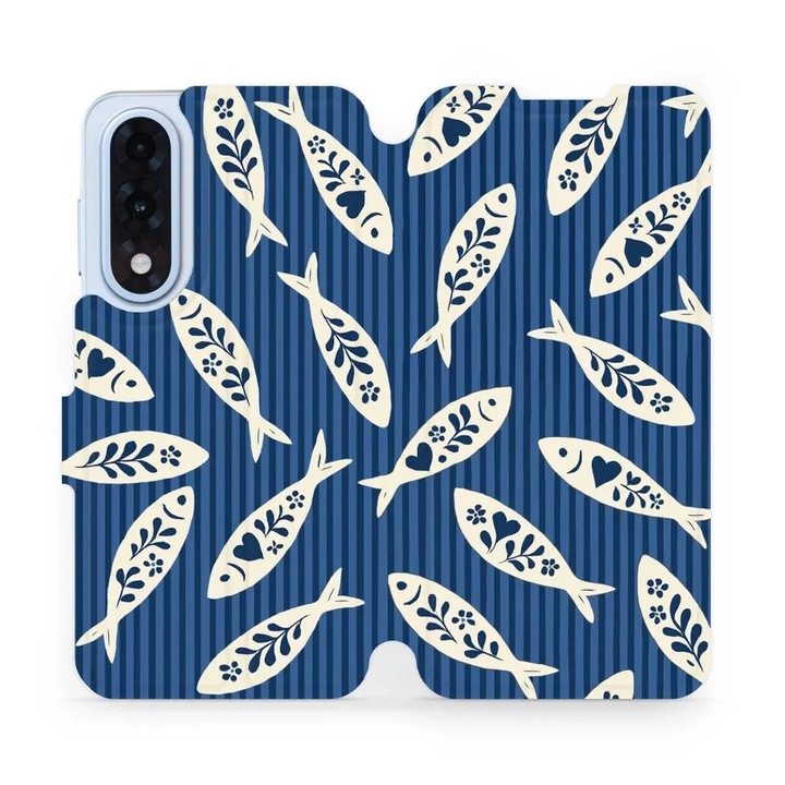 Флип калъф Mobiwear за OnePlus Nord CE5, дизайн с животни, устойчив на удари и надрасквания, многоцветен