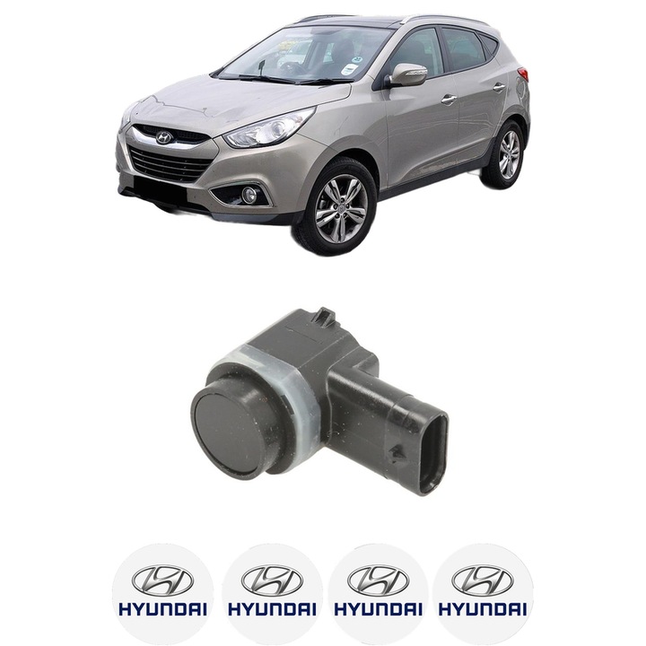 Senzor parcare HYUNDAI ix35 (LM, EL, ELH) din 2009-2015, pentru bara Fata, 4 Stickere auto HYUNDAI