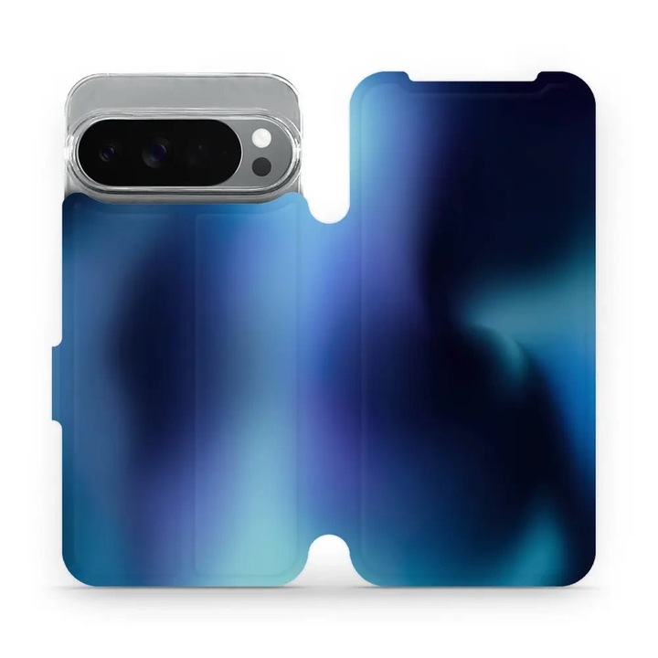 Husa flip Mobiwear pentru Google Pixel 10 Pro XL, rezistenta la socuri si zgarieturi, albastra, eleganta