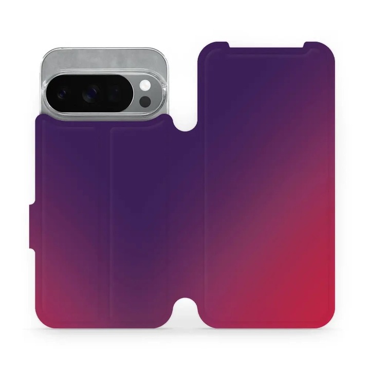 Husa flip Mobiwear pentru Google Pixel 10 Pro, design abstract, rezistenta la socuri si zgarieturi, multicolor