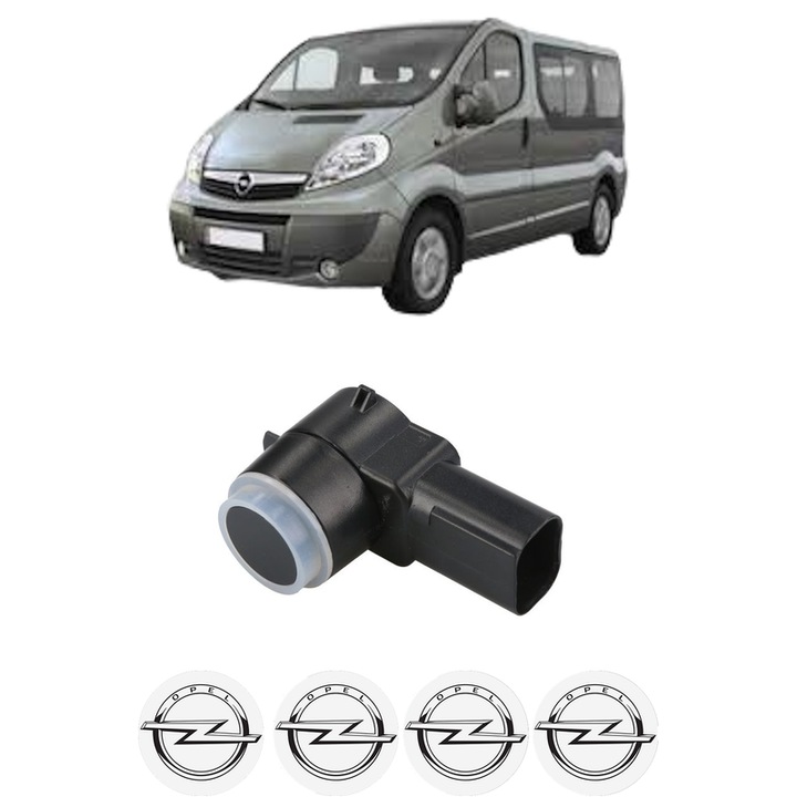 Senzor parcare OPEL VIVARO A Bus (X83) din 2001-2014, pentru bara Fata Spate, 4 Stickere auto OPEL