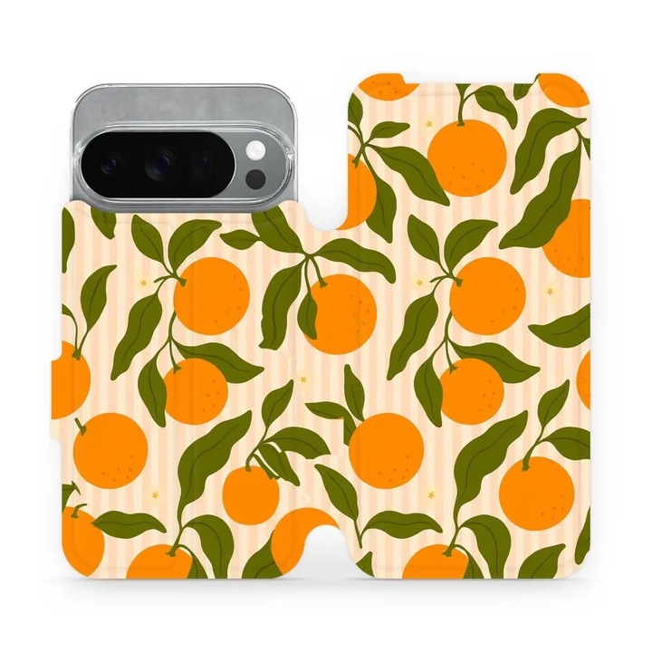 Husa flip Mobiwear pentru Google Pixel 10 Pro, rezistenta la socuri si zgarieturi, multicolor, eleganta