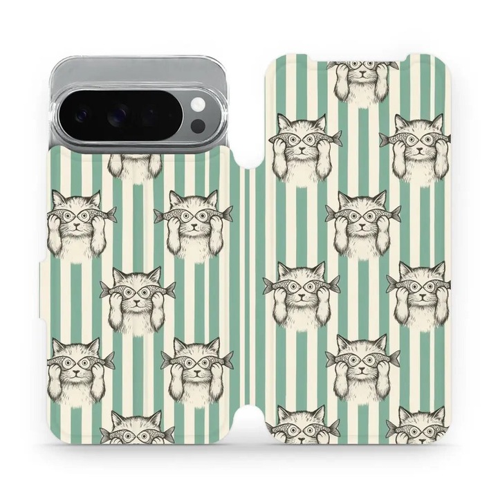 Husa flip Mobiwear pentru Google Pixel 10 Pro XL, design elegant, rezistent la socuri si zgarieturi, multicolor