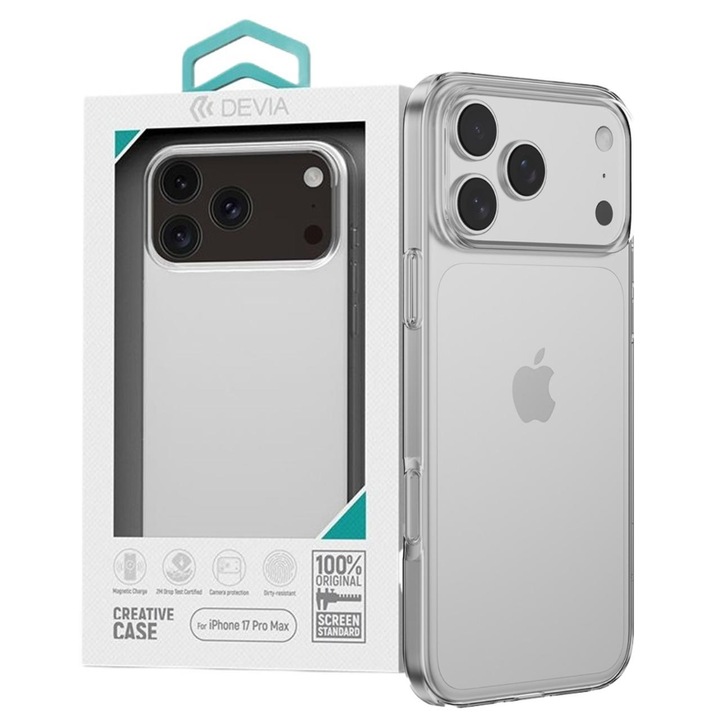 Калъф Devia Silicon Naked съвместим с iPhone 17 Pro Max Прозрачен