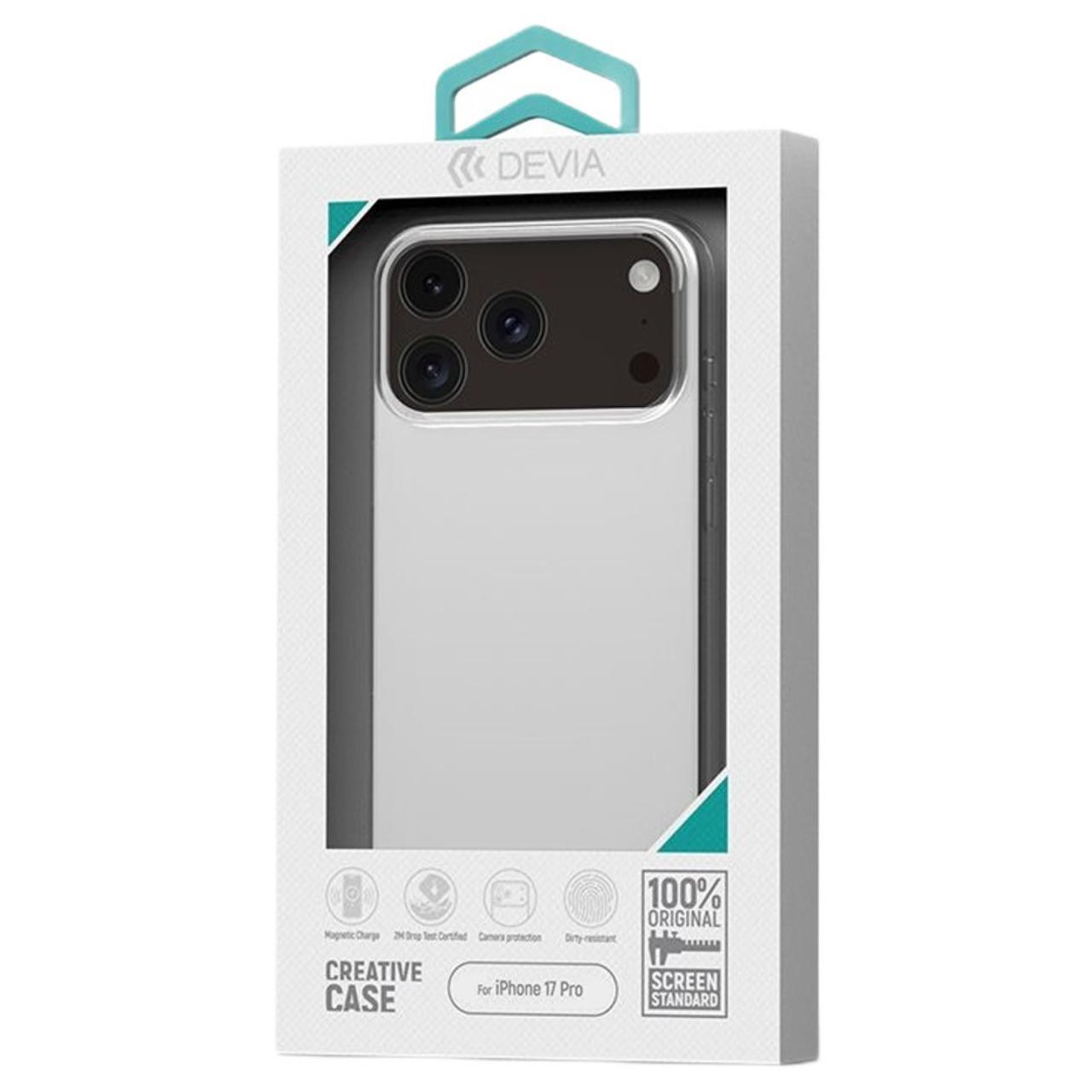 Husa Devia Silicon Naked compatibila cu iPhone 17 Pro Transparent