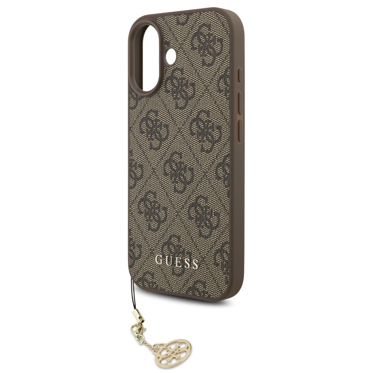 Husa Guess 4G Charm Tone on Tone compatibila cu iPhone 17 Maro