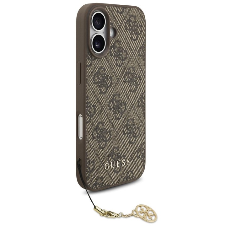 Husa Guess 4G Charm Tone on Tone compatibila cu iPhone 17 Maro