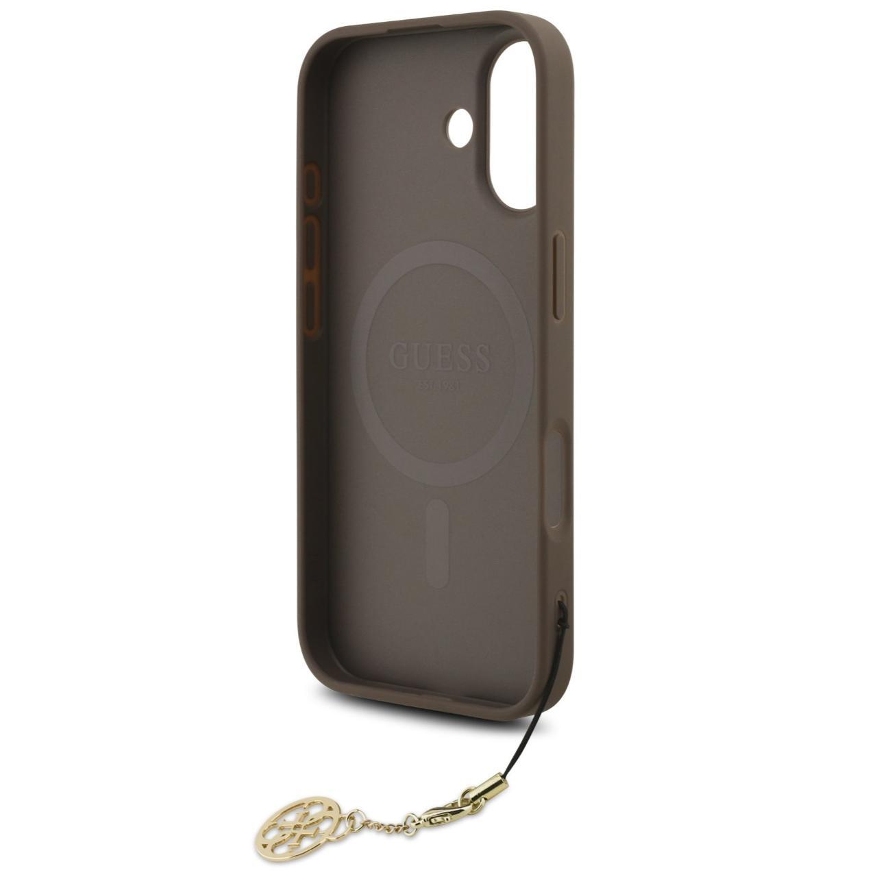 Husa Guess 4G Charm Tone on Tone compatibila cu iPhone 17 Maro