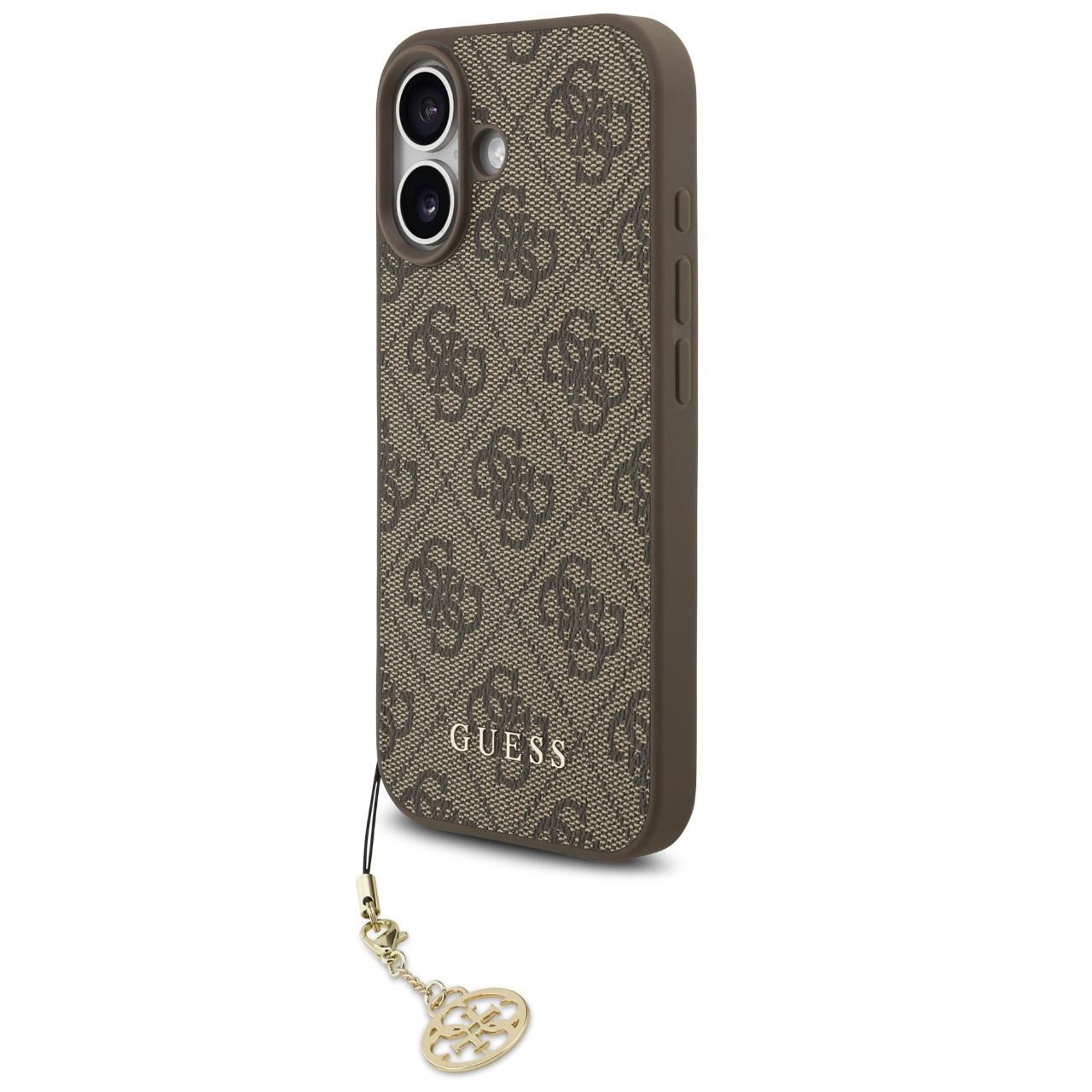 Husa Guess 4G Charm Tone on Tone compatibila cu iPhone 17 Maro