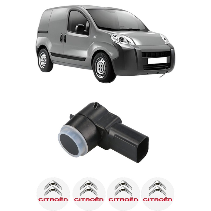 Senzor parcare CITROEN NEMO Box Body/MPV (AA_) din 2008-2010, pentru bara Fata Spate, 4 Stickere auto CITROEN