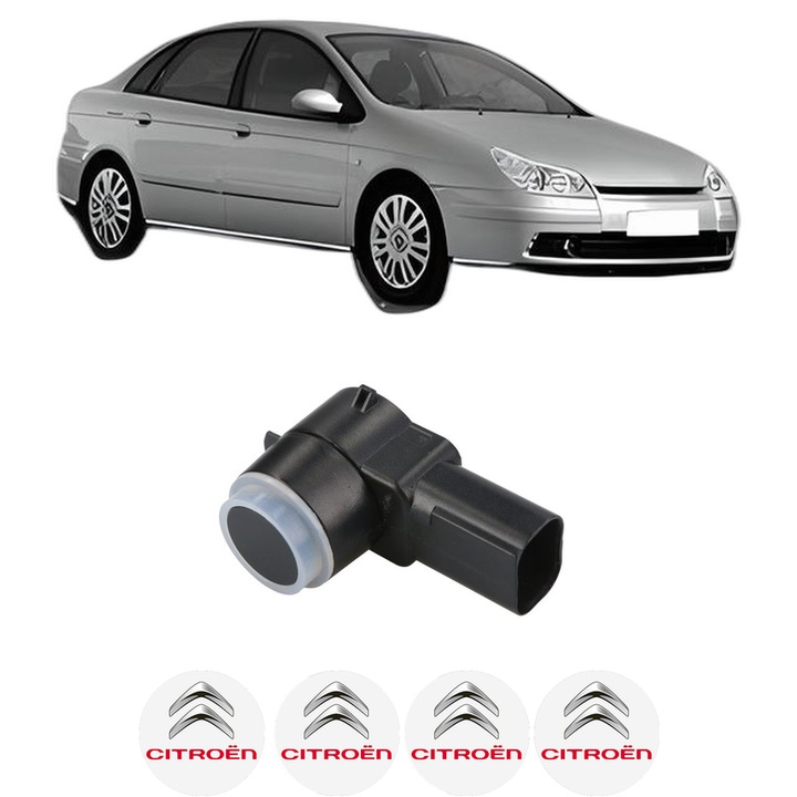 Senzor parcare CITROEN C5 II (RC_) din 2004-2008, pentru bara Fata Spate, 4 Stickere auto CITROEN