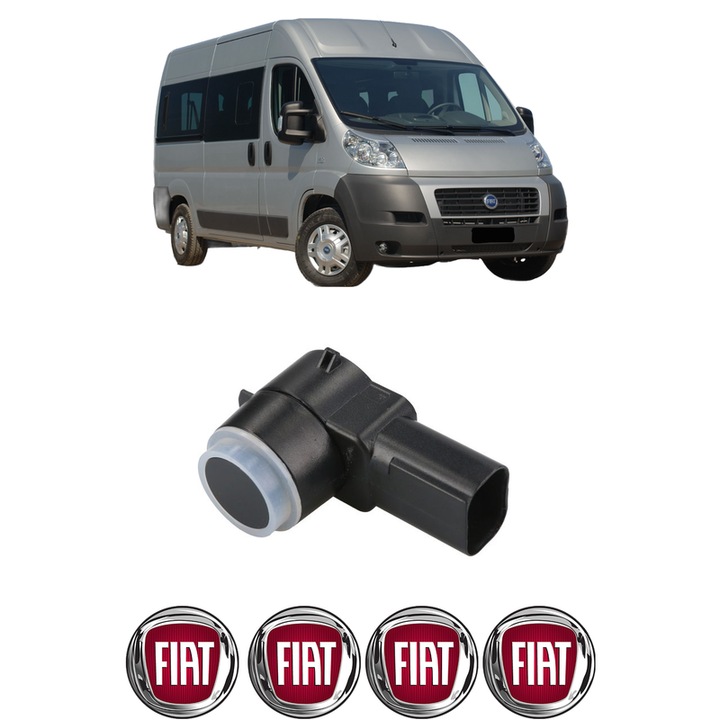 Senzor parcare FIAT DUCATO Bus (250_) din 2006-2019, pentru bara Fata Spate, 4 Stickere auto FIAT