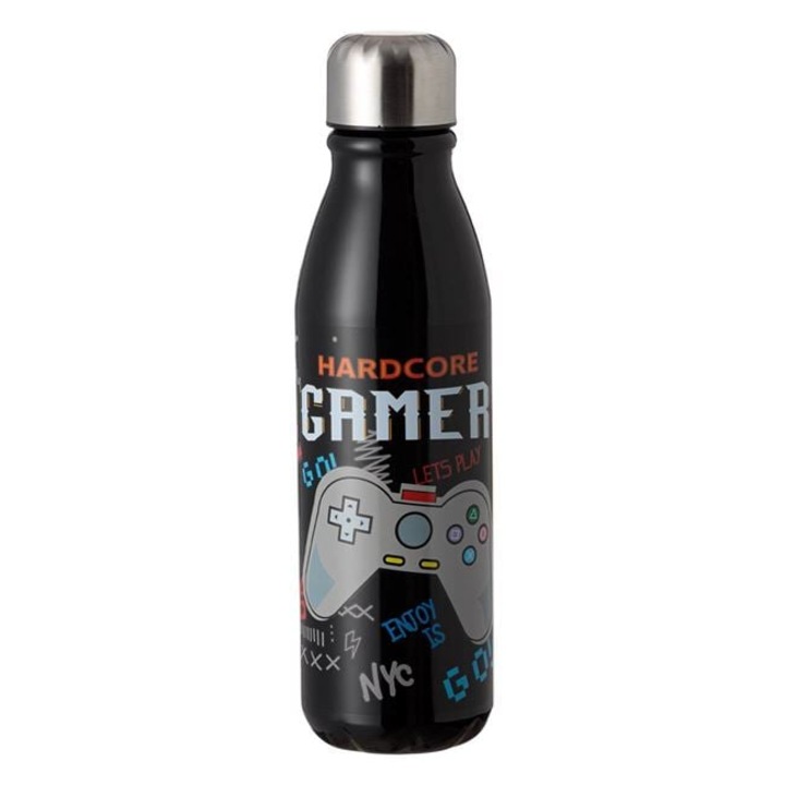 Sticla Apa din Aluminiu Gaming 600ml, Neagra
