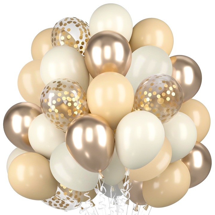 Комплект 100 латексови балона, 12 инча, многоцветни латексови балони, висококачествени балони, балони за рожден ден за деца, подходящи за декорации за партита, Карнавал, Коледа и др., Многоцветни