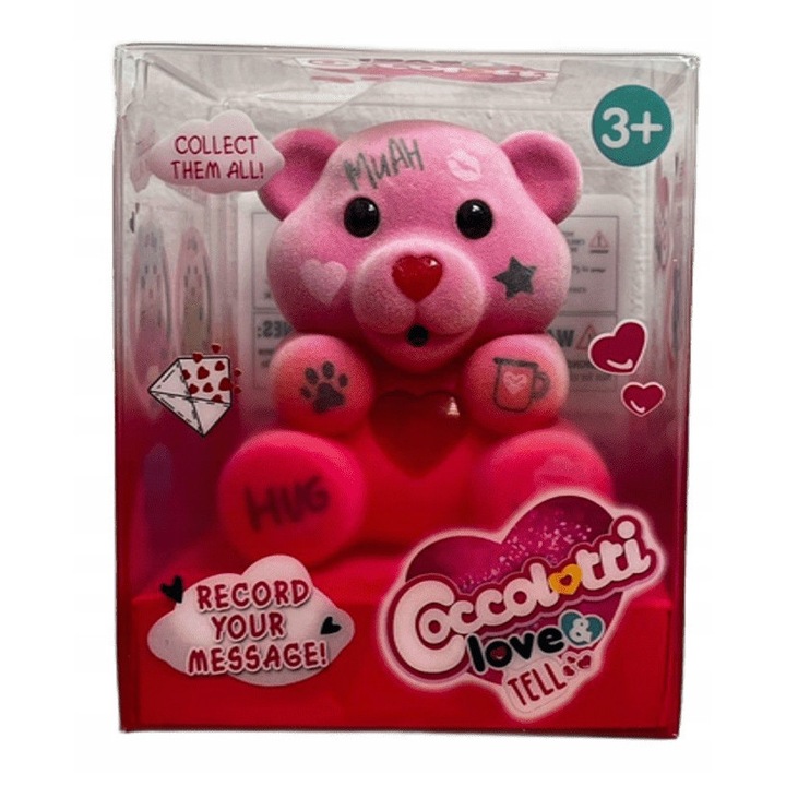 Ursulet de plus interactiv cu functie de inregistrare si sticla, NORIMPEX