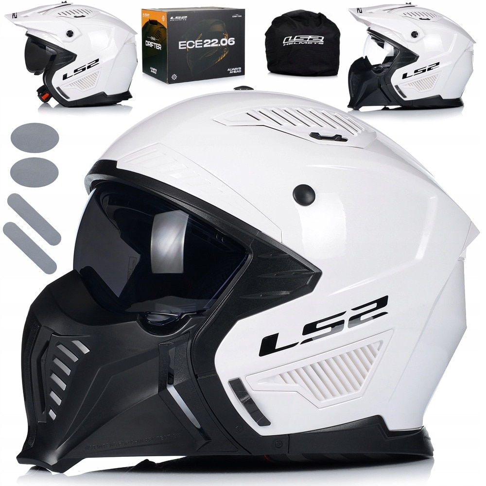 Casca moto, LS2 OF606, Alb, Protectie UV, ABS, ECE 22.06, XS 53-54