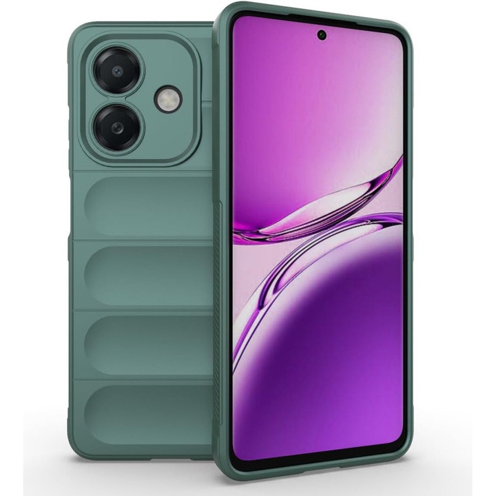 Husa telefon XGSM pentru Oppo A40 / Oppo A40m, Gaming Shockproof, TPU, verde, usoara si subtire