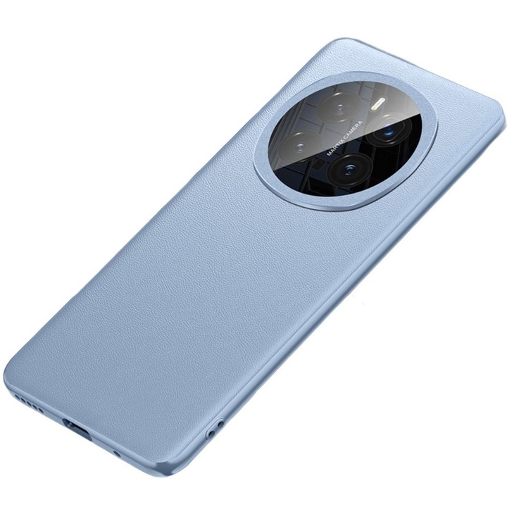 Husa telefon XGSM pentru Honor Magic 7 Pro 5G, Leather Hybrid MagSafe, albastra, protectie solida, compatibila cu accesorii MagSafe