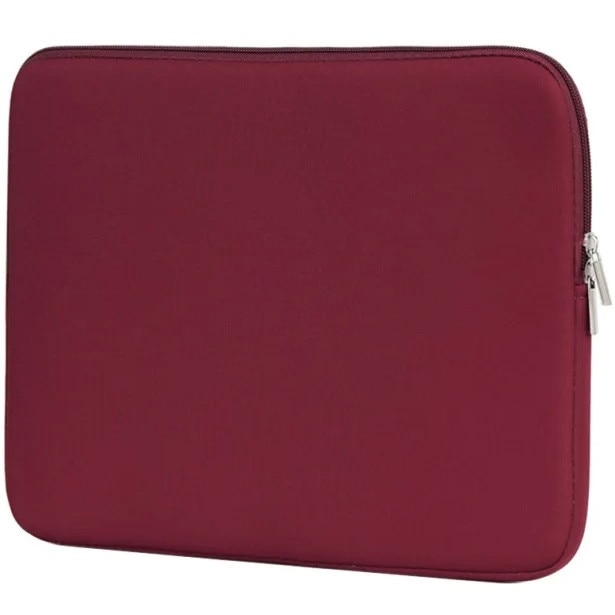 Etui laptop 13-14 inch, rosu, material poliester, interior cu spuma 5-6 mm, set de protectie