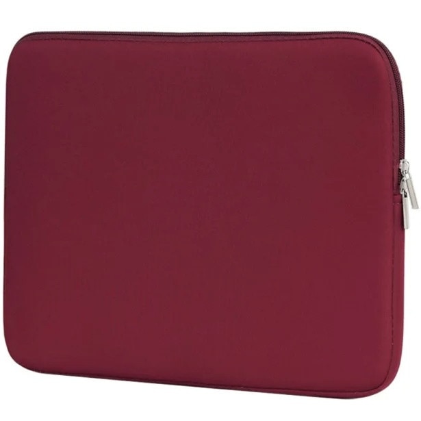 Etui laptop 13-14 inch, rosu, material poliester, interior cu spuma 5-6 mm, set de protectie