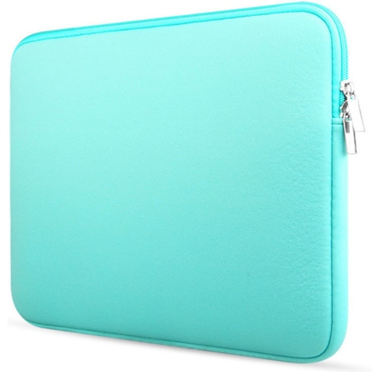 Etui laptop 13-14 inch, verde, material poliester, dimensiuni 32,5x23x1,8cm