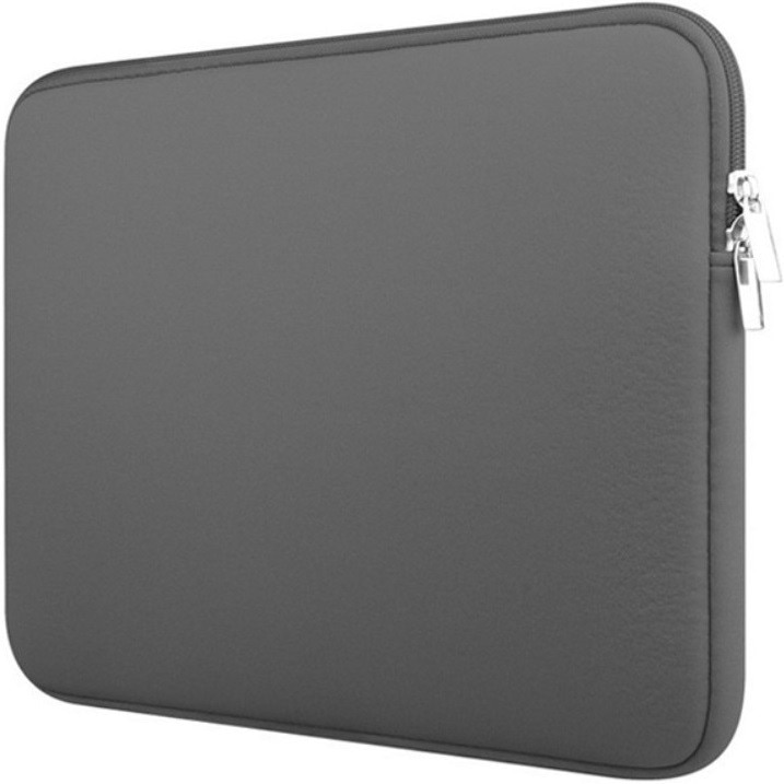 Etui laptop 13-14 inch, gri, material poliester, interior cu spuma 5-6 mm