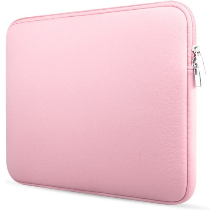 Etui laptop 13-14 inch, rozpink, material poliester, dimensiuni 32,5x23x1,8 cm, set accesorii