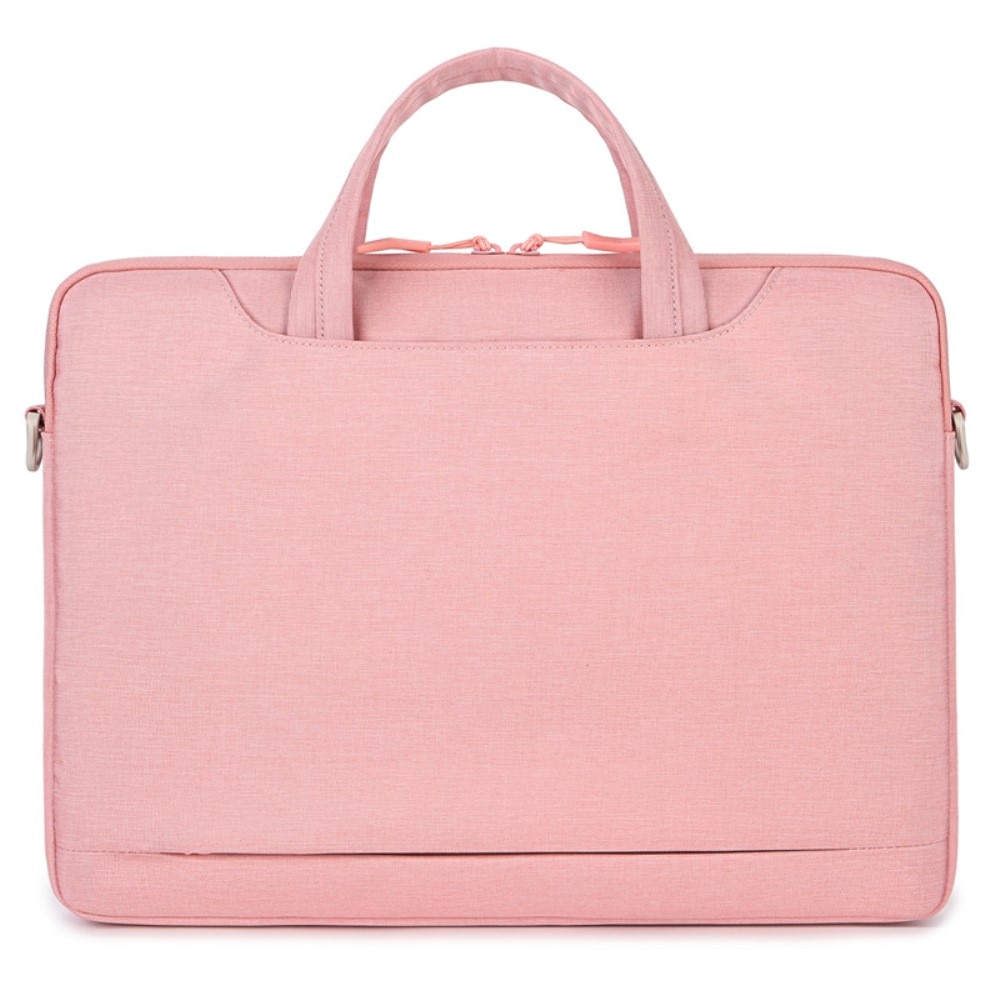 Geanta laptop 14", roz, material Oxford, design practic, set