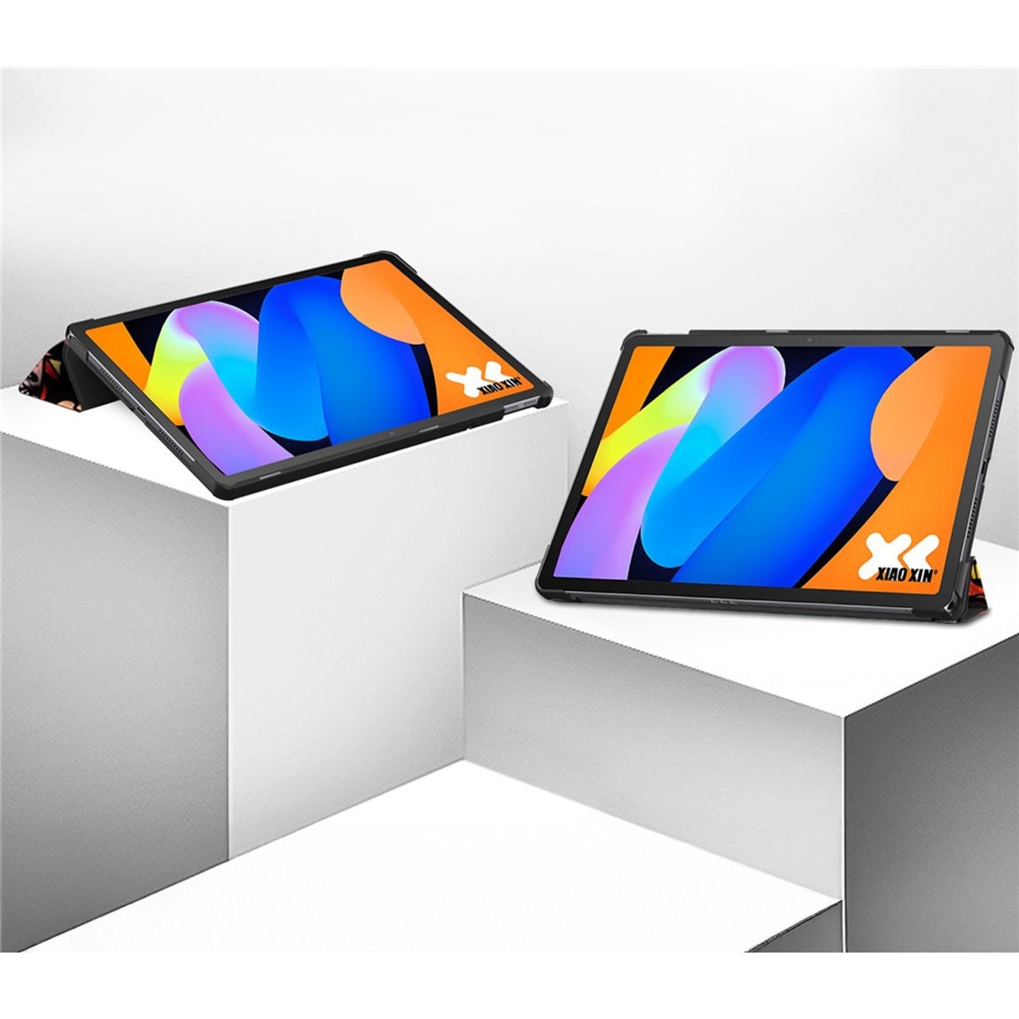 Husa tableta XGSM Smartcase pentru Lenovo Idea Tab 11", functie suport, protectie anti-zgarieturi, Graffiti, 11"